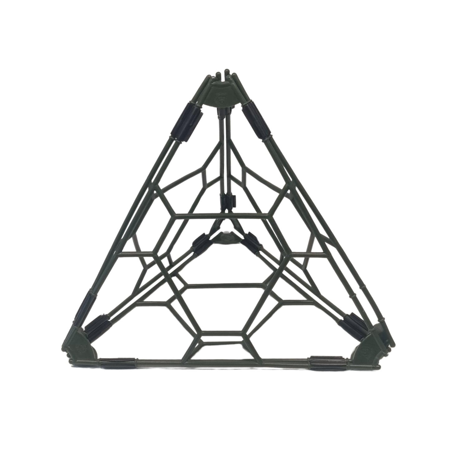 Dark geometric frame on a white background